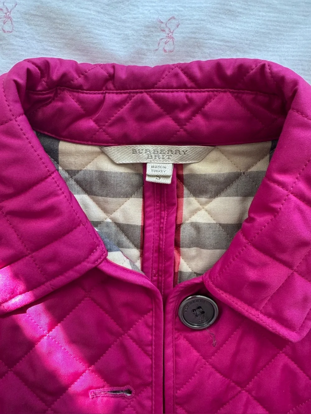 Burberry Magenta Quilted Jacket